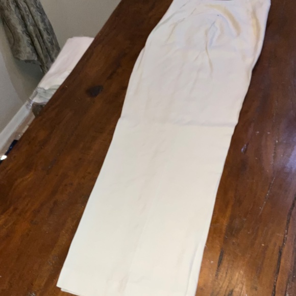 Express Silk Cream Dress Pants Sz 7/8 - Picture 2 of 10